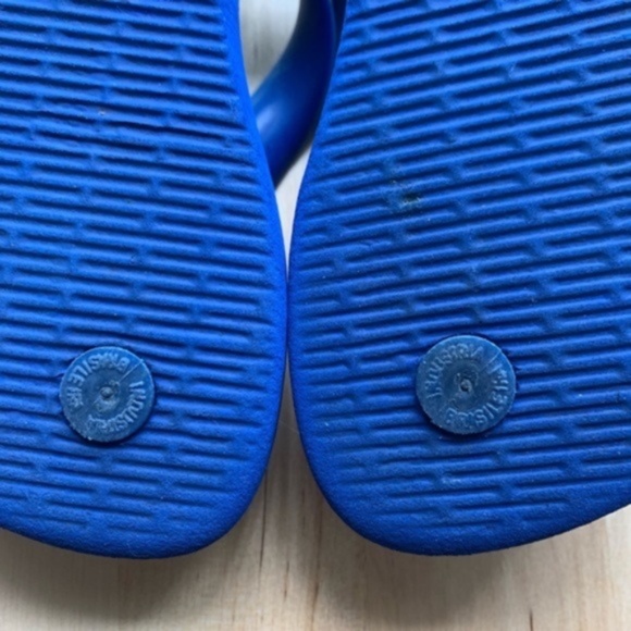 Havaianas kids marine blue flip flops, size 9/10 - Picture 4 of 5